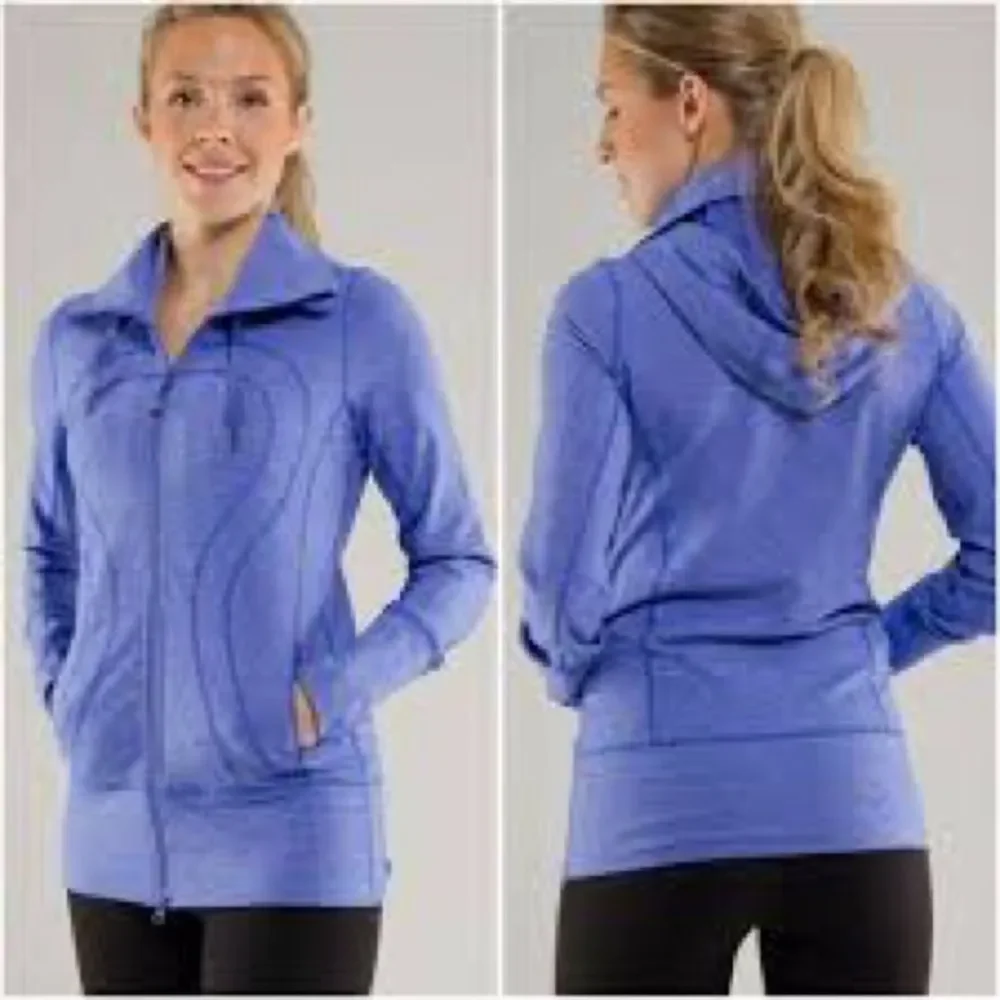 LULULEMON IN STRIDE JACKET - Blue Zip-Up Sz 6‎
